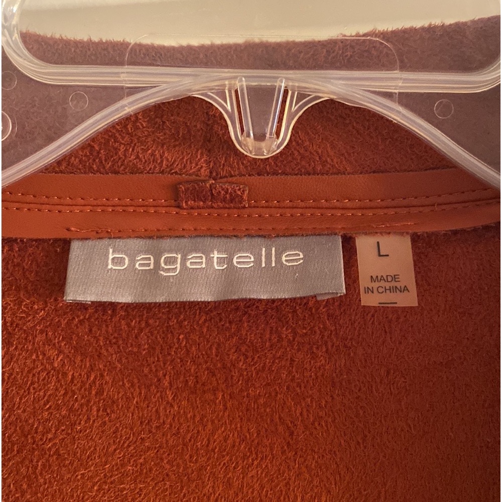 Bagatelle L Faux Leather Jacket, Rust, Like New - Picture 3 of 6